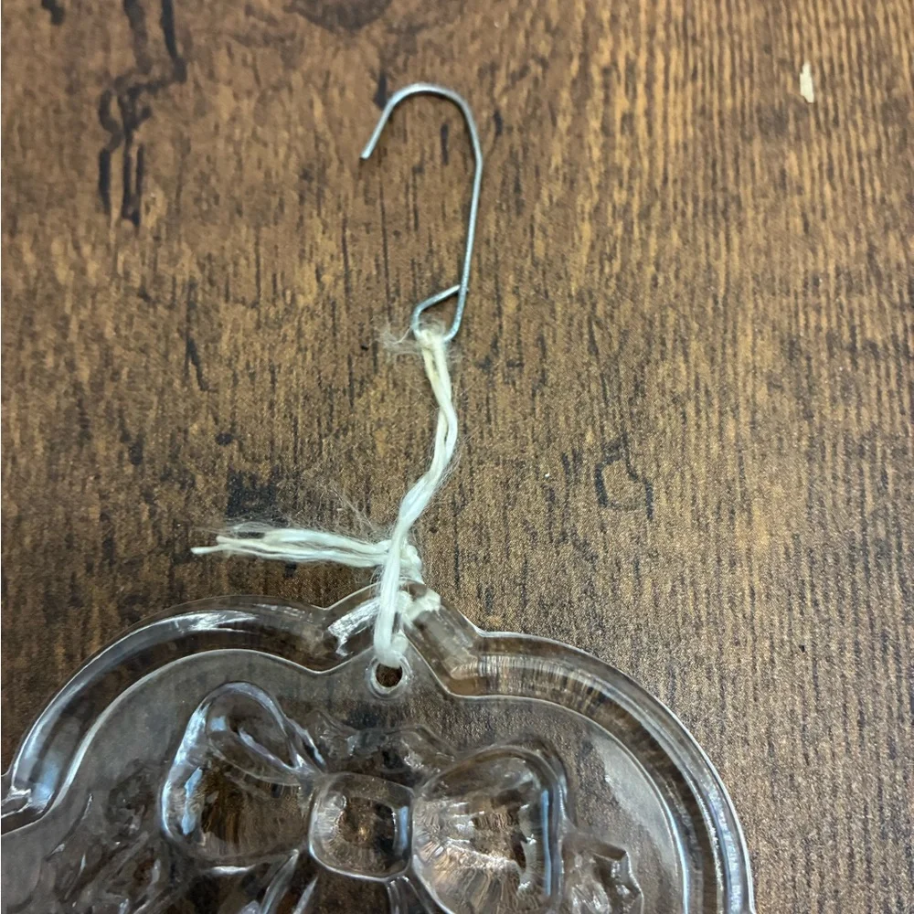 Pair of Vintage Crystal Christmas Ornaments